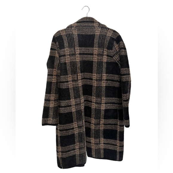 NWOT CYRUS FRONT PATCH POCKET GOTH PLAID MID LENGTH COAT SIZE MEDIUM - Picture 4 of 4